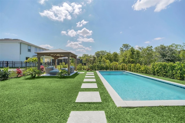 6926 Cucamelon Ct, Windermere, FL 34786 - view of pool with a gazebo, an outdoor hangout area, and a patio