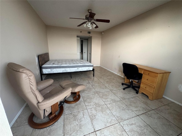 2333 Feather Sound Dr Unit C509, Clearwater, FL 33762 - home office featuring a ceiling fan and baseboards