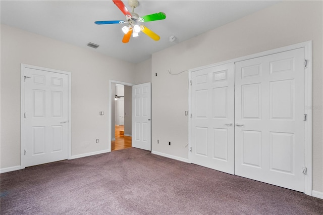 10642 Masters Dr, Clermont, FL 34711 - unfurnished bedroom with carpet floors, a closet, and ceiling fan