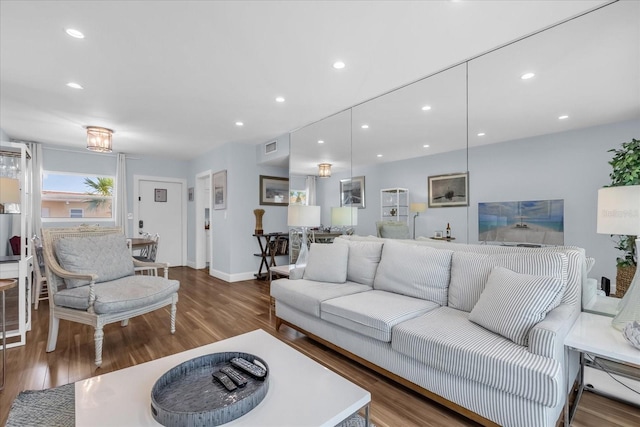 2790 Ocean Shore Blvd Unit 8N, Ormond Beach, FL 32176 - living area with wood finished floors and recessed lighting