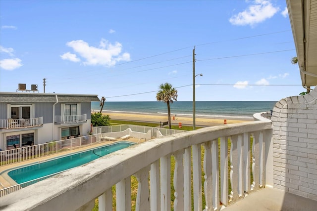 2790 Ocean Shore Blvd Unit 8N, Ormond Beach, FL 32176 - balcony with view of pool area and view of water and beach