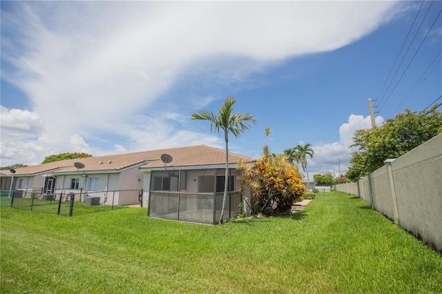 1711 SW 116th Way, Miramar, FL 33025 - fenced backyard featuring a sunroom