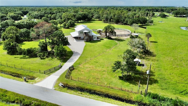 bird's eye view featuring a rural view