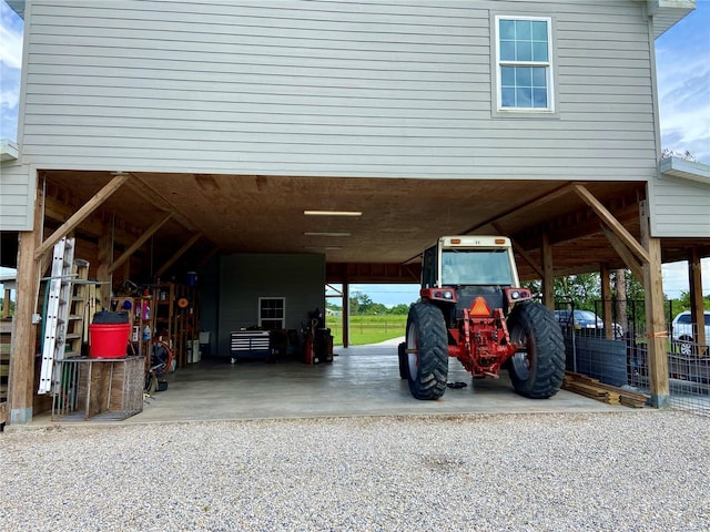 view of parking / parking lot