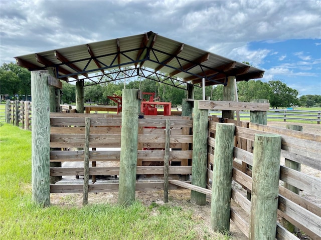 view of horse barn