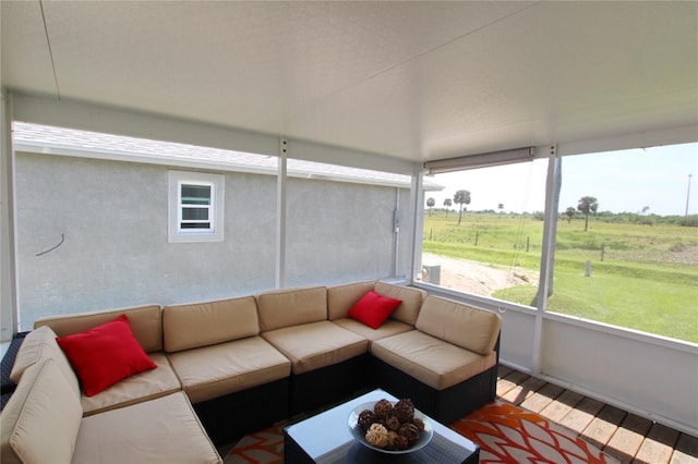 view of sunroom