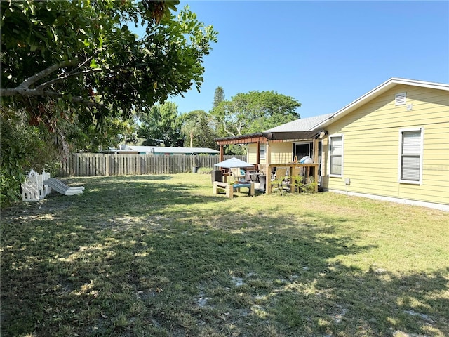 view of yard featuring a gazebo