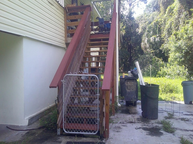 view of stairway