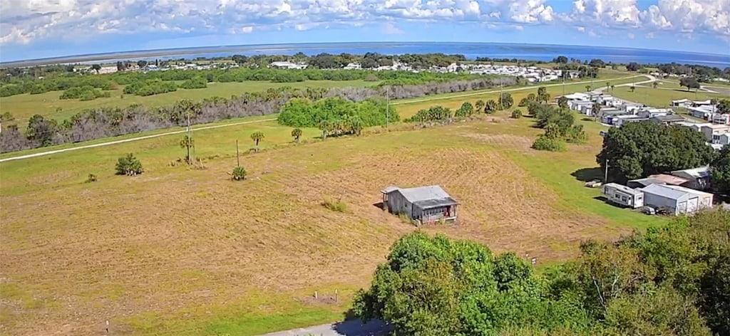 bird's eye view with a rural view