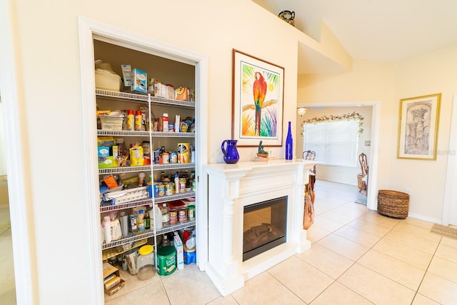 interior space with lofted ceiling