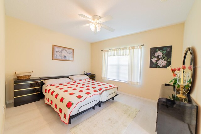 bedroom with ceiling fan