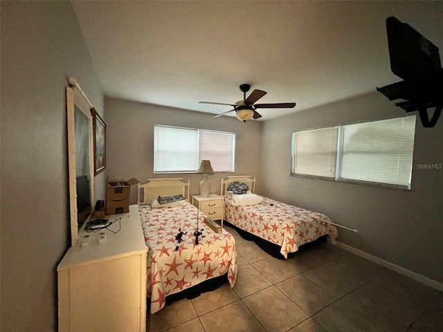 3124 US Highway 441 SE Unit I-4, Okeechobee, FL 34974 - bedroom with light tile patterned floors and a ceiling fan