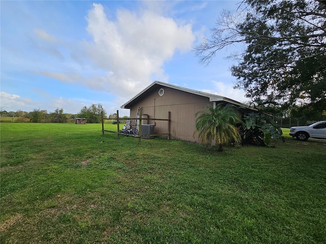 view of property exterior featuring a yard