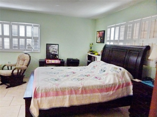 view of tiled bedroom