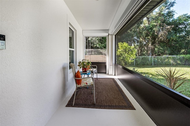 view of sunroom