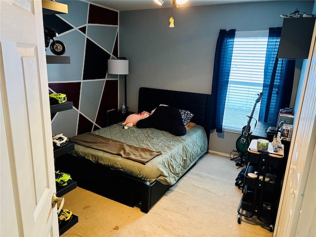 bedroom with carpet flooring