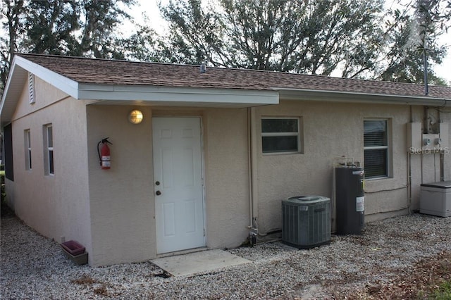 exterior space with central air condition unit