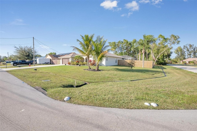 view of front of home with a front yard