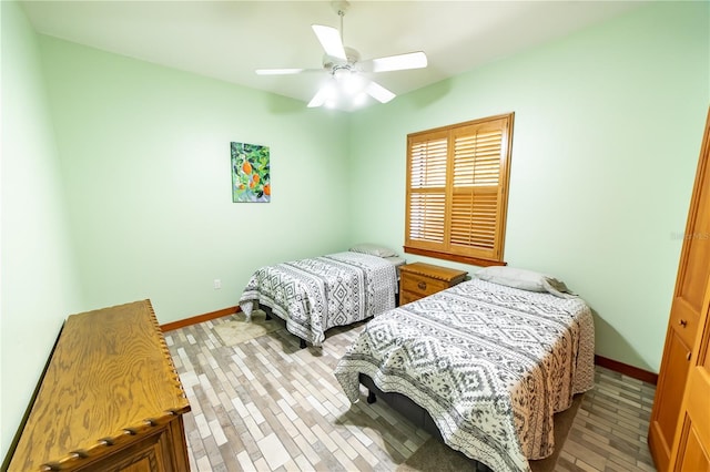 199 S Bear Pointe Dr, Lake Placid, FL 33852 - bedroom featuring ceiling fan and light wood-type flooring