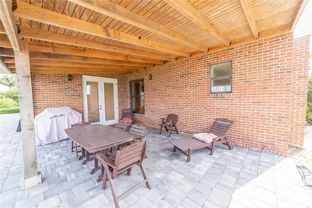 199 S Bear Pointe Dr, Lake Placid, FL 33852 - view of patio / terrace featuring a grill and french doors