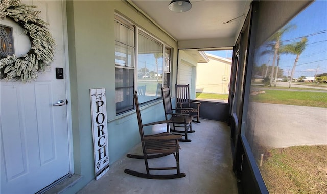 view of sunroom