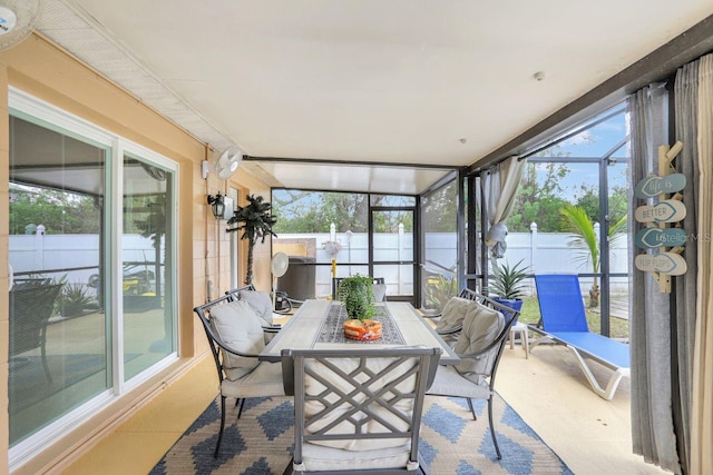 view of sunroom / solarium