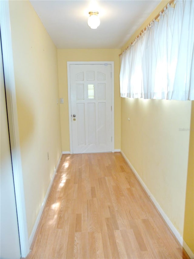 entryway featuring light hardwood / wood-style flooring