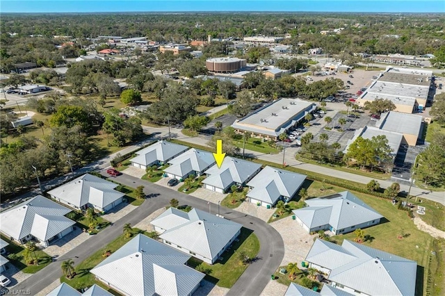 aerial view featuring a residential view