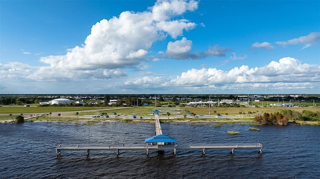1066 5th St, Okeechobee, FL 34974 - water view featuring a dock