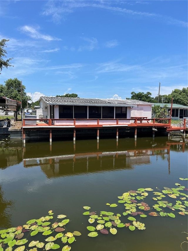 1096 8th St, Okeechobee, FL 34974 - rear view of property featuring a water view