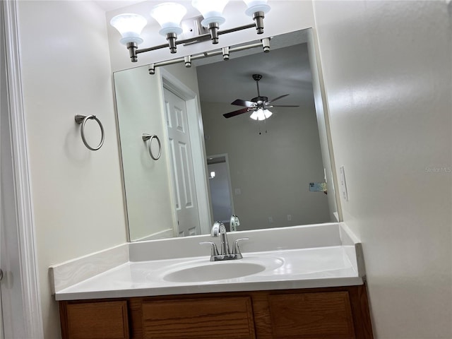 1150 SW 83rd Ave, Okeechobee, FL 34974 - bathroom with ceiling fan and vanity