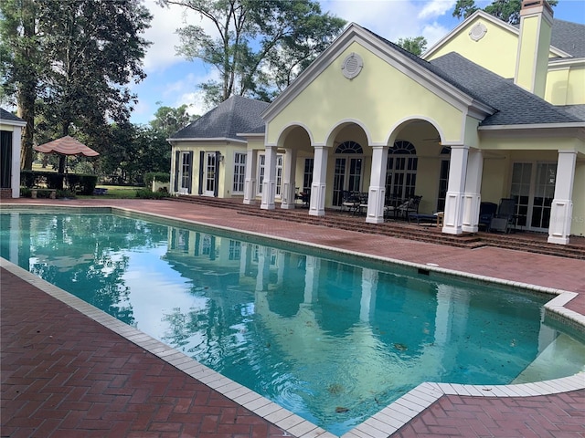 view of pool featuring a patio area