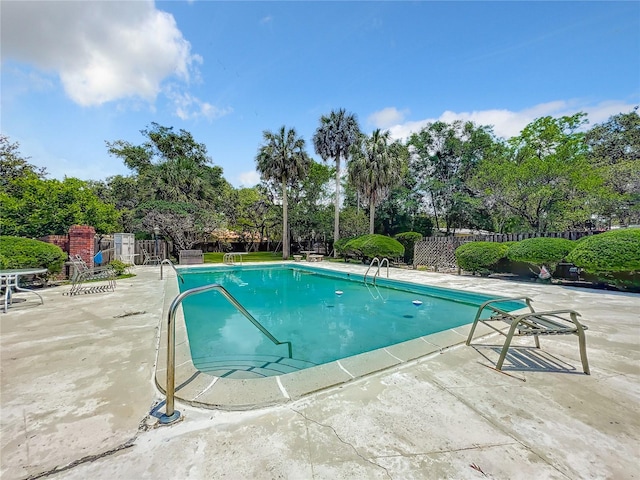 view of pool with a patio