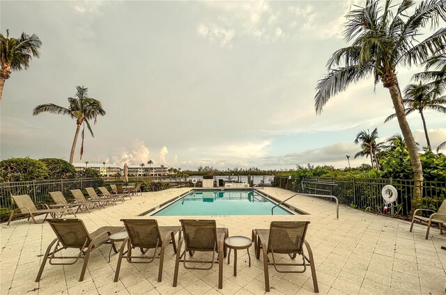 view of pool with a patio area