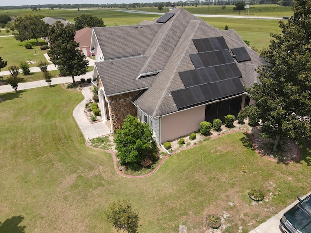 bird's eye view featuring a rural view