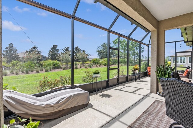 view of sunroom