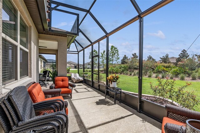 view of sunroom