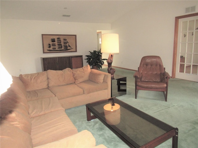 view of carpeted living room