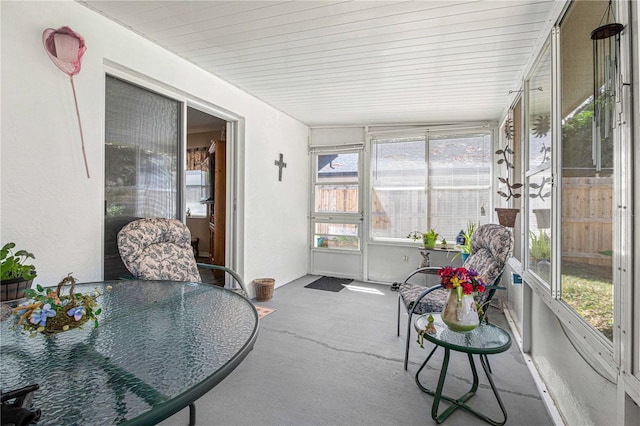 view of sunroom / solarium