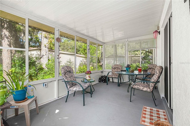 view of sunroom