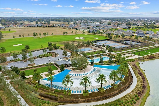 3554 NW 55th Cir, Ocala, FL 34482 - drone / aerial view of a pool area and a golf club