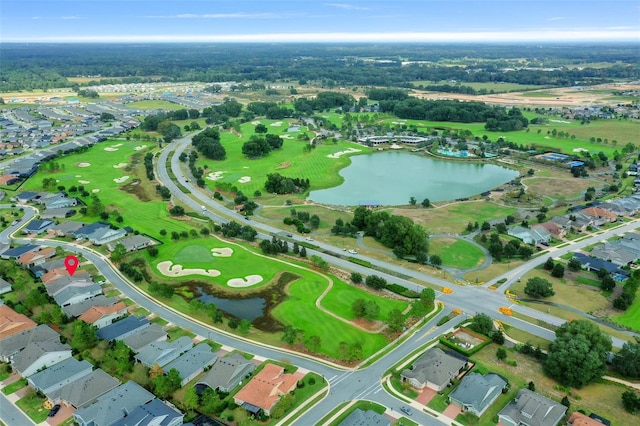 3554 NW 55th Cir, Ocala, FL 34482 - aerial overview of property's location featuring a large body of water, nearby suburban area, and a golf club