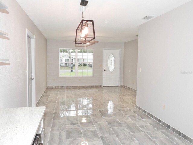 view of tiled entrance foyer