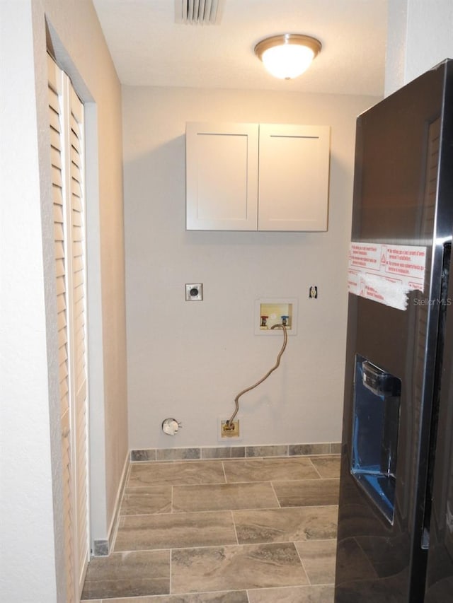 washroom with gas dryer hookup and hookup for a washing machine