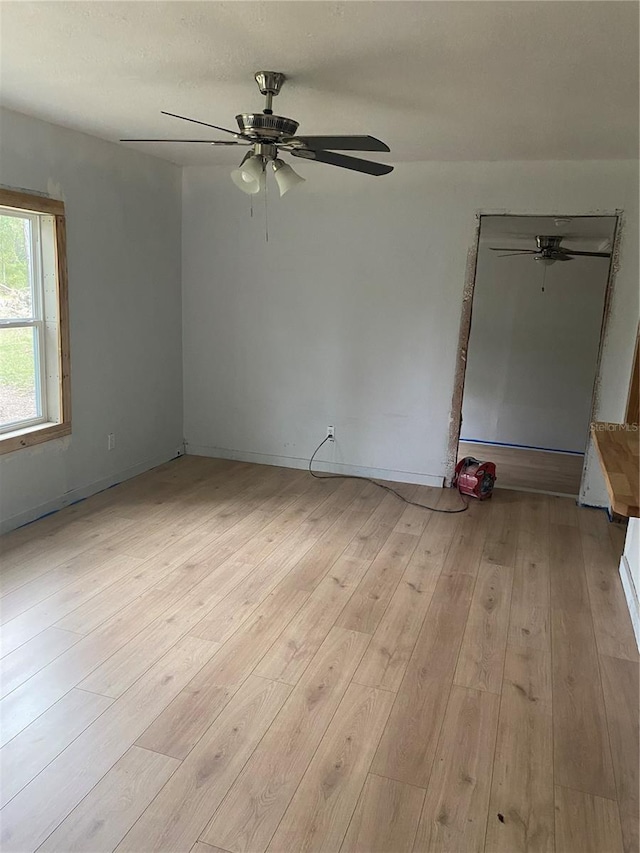 empty room featuring light hardwood / wood-style flooring