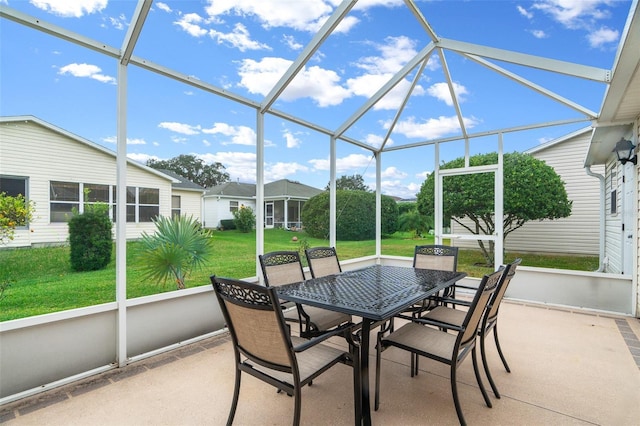 view of sunroom