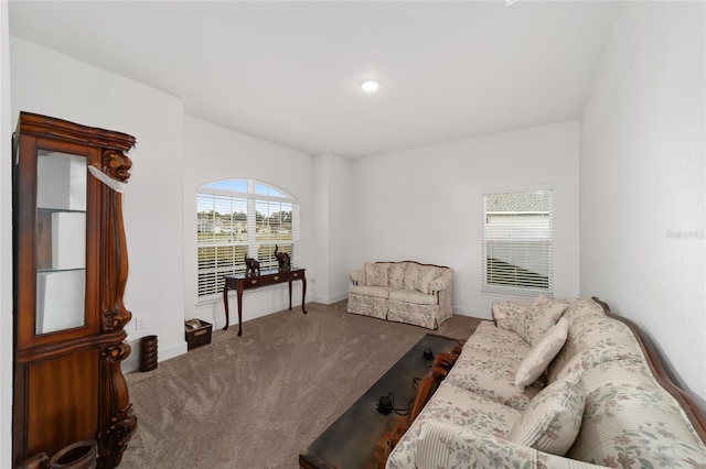 view of carpeted living room