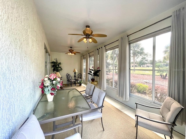 view of sunroom