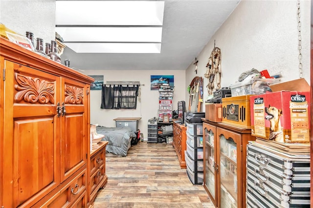 interior space with light hardwood / wood-style floors