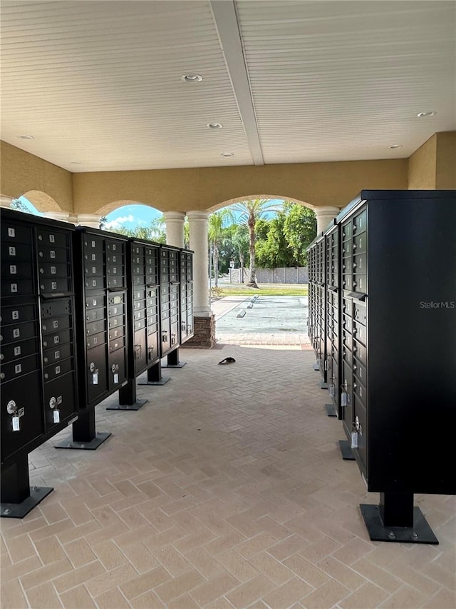 view of property's community with mail boxes